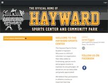 Tablet Screenshot of haywardsportscenter.com